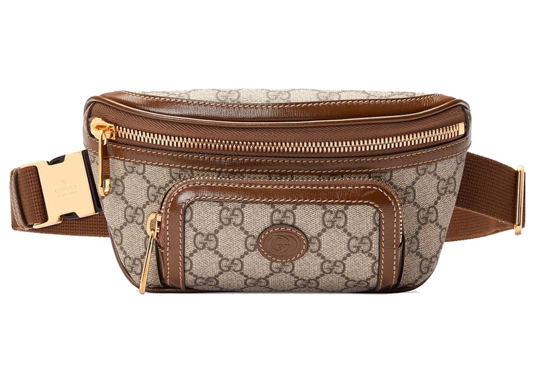 Pre-owned Gucci Interlocking G Belt Bag Beige/ebony