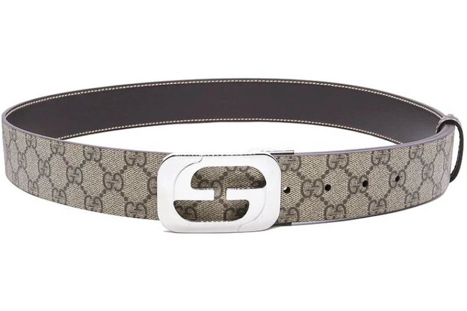 Gucci Interlocking G Belt GG Supreme Beige/Ebony
