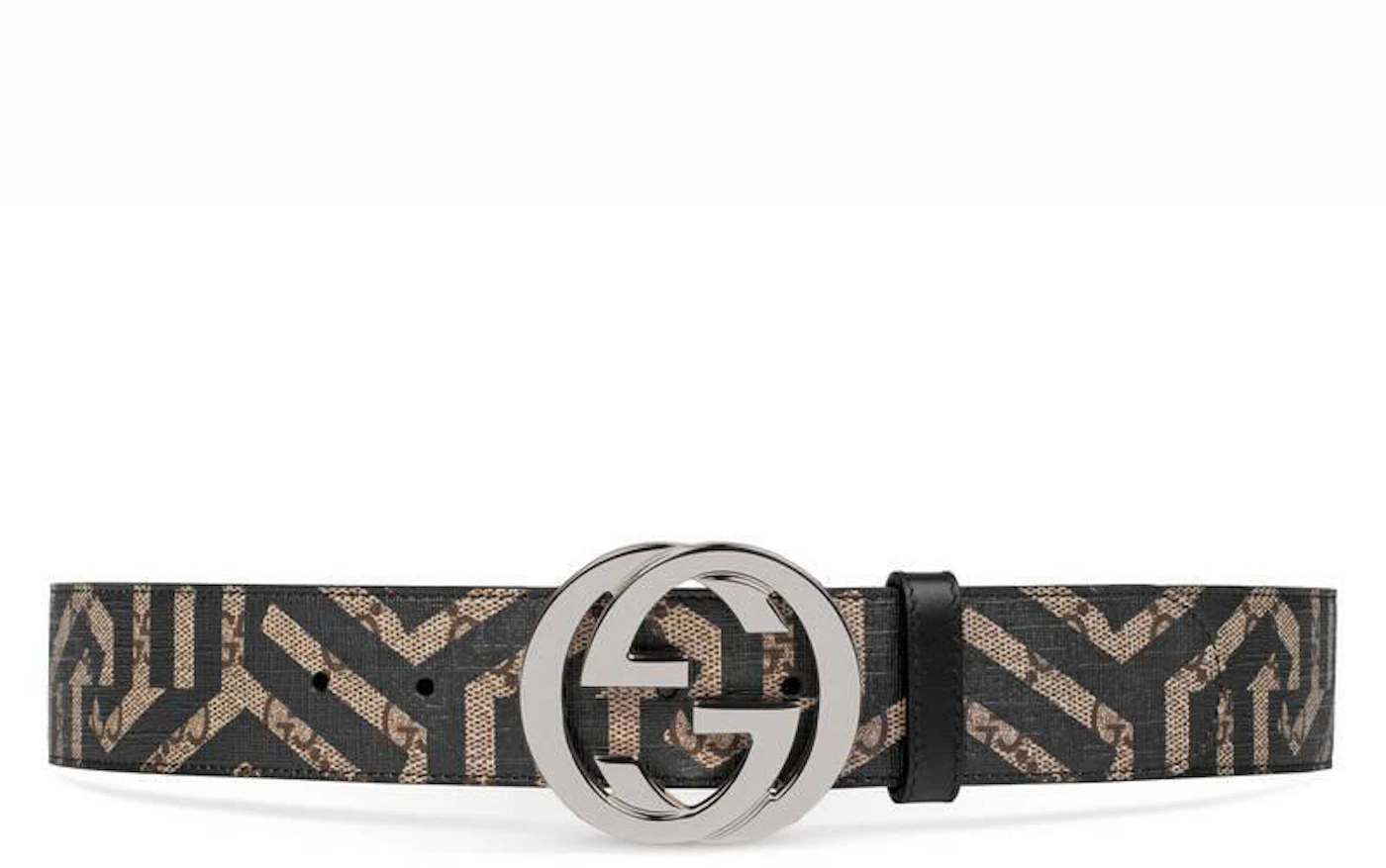 Black GG-buckle GG Supreme-canvas belt, Gucci