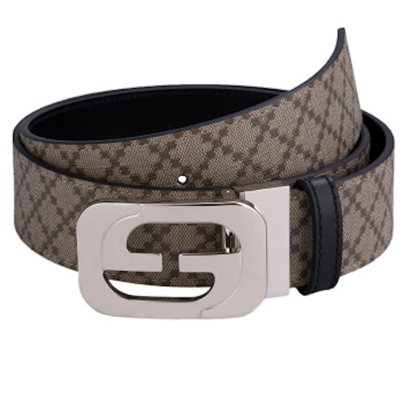 Gucci Interlocking G Belt Geometric Beige/Brown