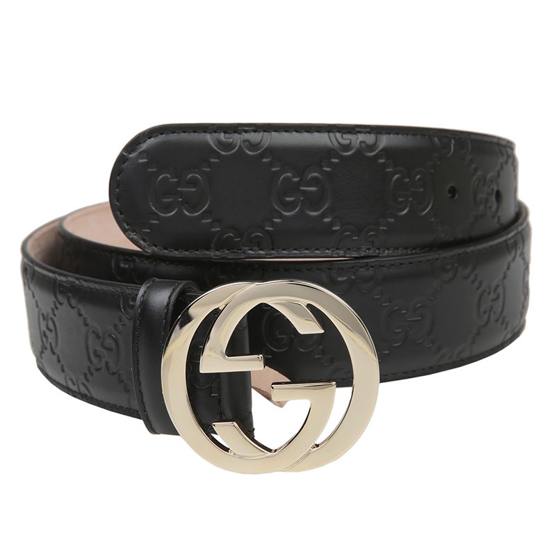 gucci belt monogram black