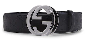 Gucci Interlocking G Belt Signature Guccissima Black