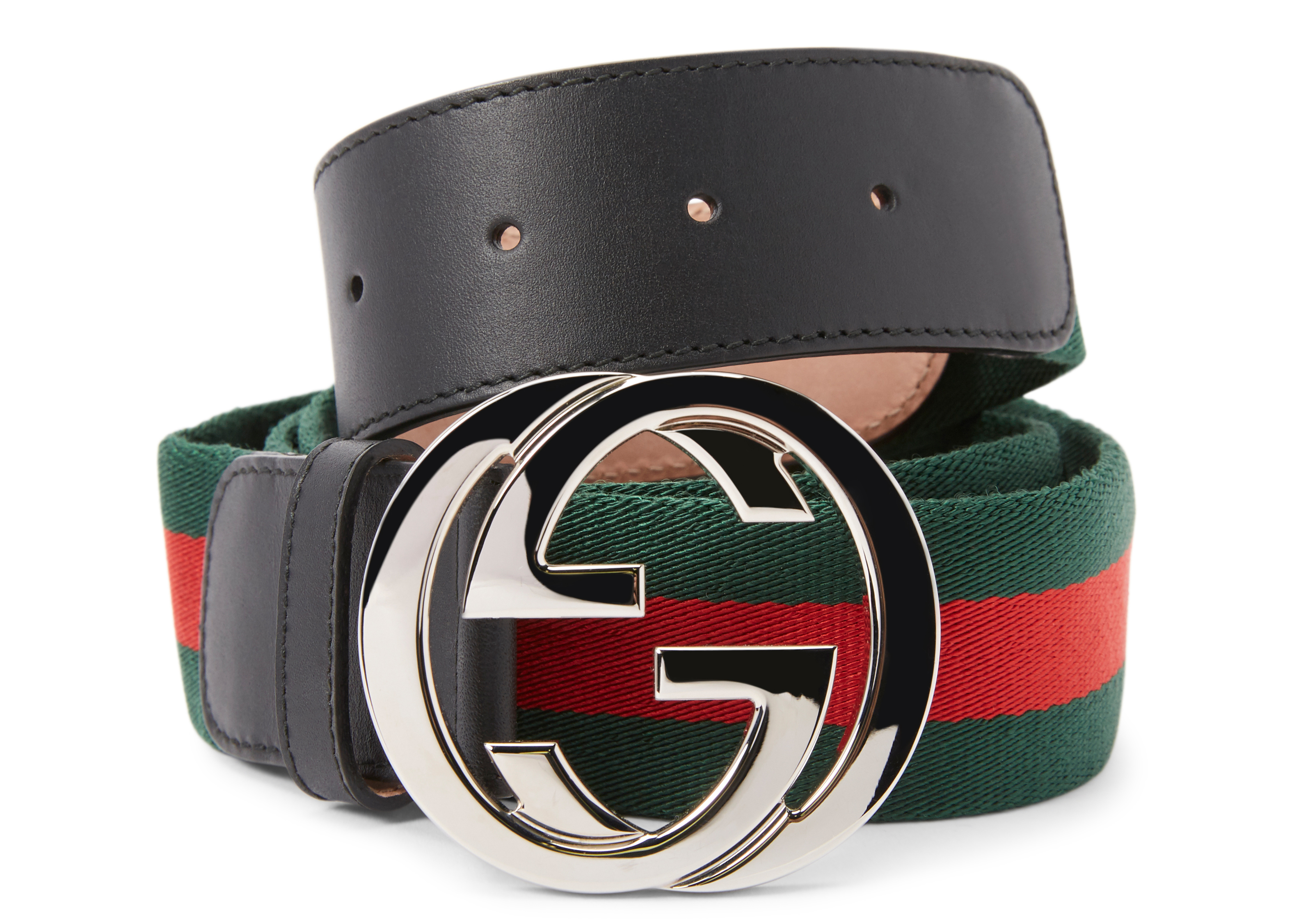 red and silver gucci belt