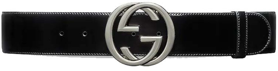 Gucci Belt GG Supreme Interlocking G Buckle 1.5W Beige Ebony/Cocoa