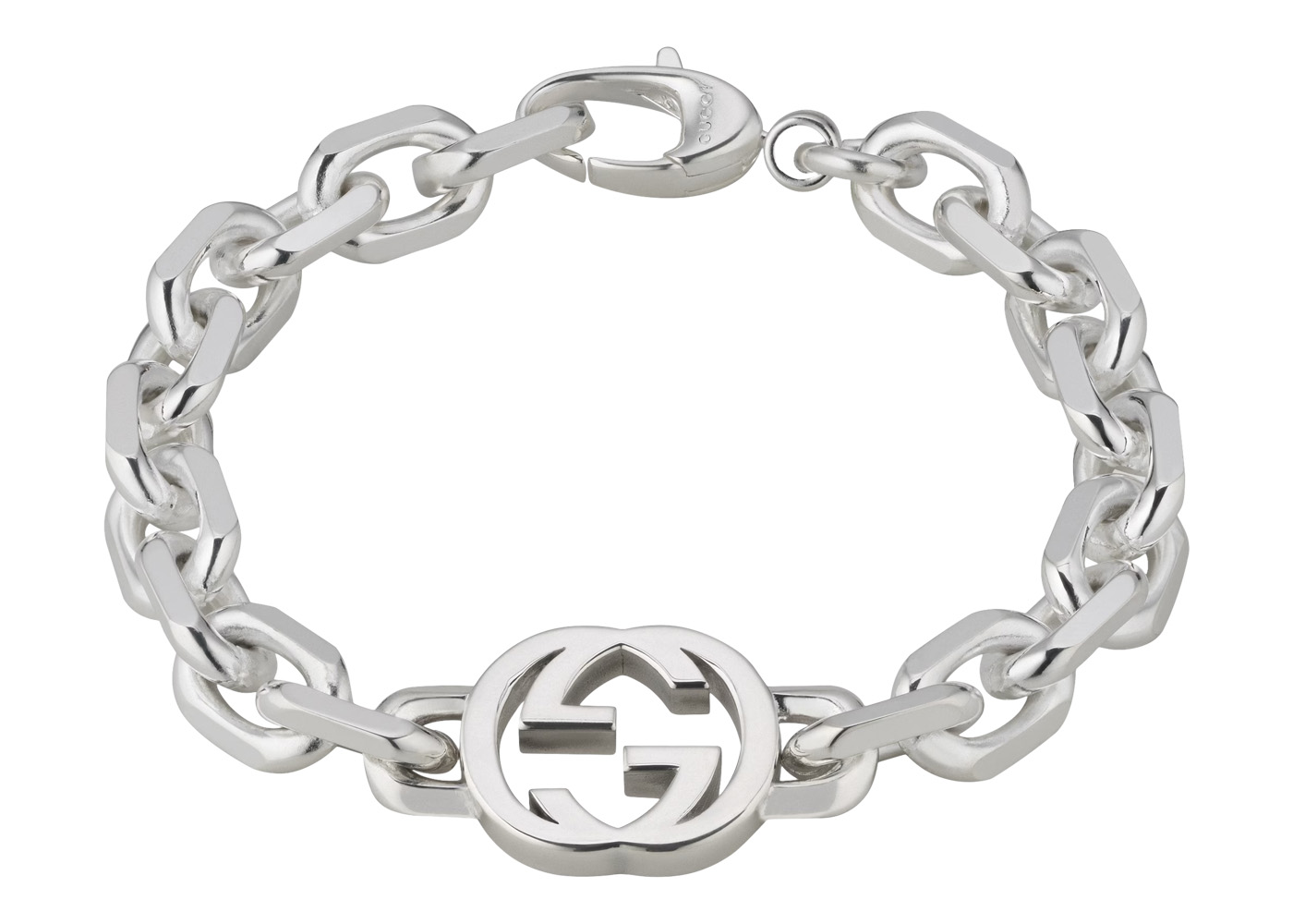 Interlocking g charm in on sale silver