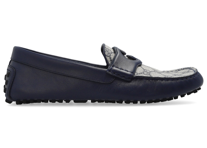 Gucci Interlocking G Driver Loafer Blue