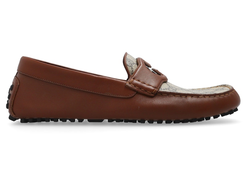 Gucci Interlocking G Driver Loafer Brown Men's - 730148 AAB7Z 2343