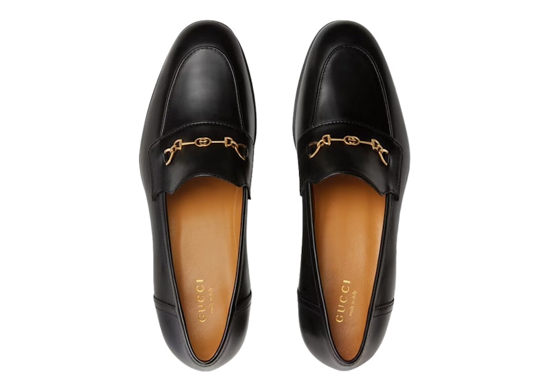 Leather loafer with hot sale interlocking g horsebit