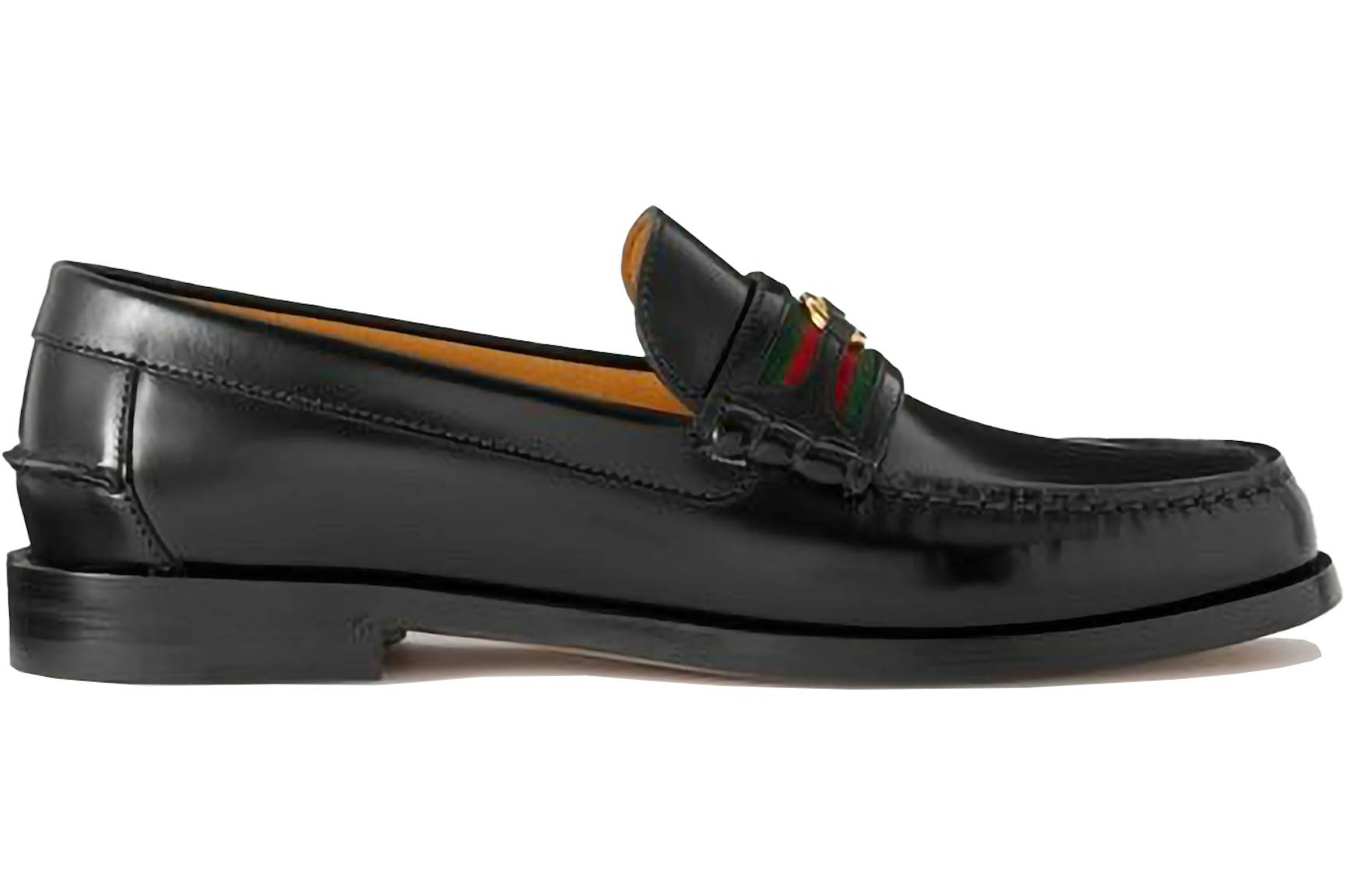 Gucci Interlocking G Loafers Black Green Red Web Men's - 644724 17X10 ...
