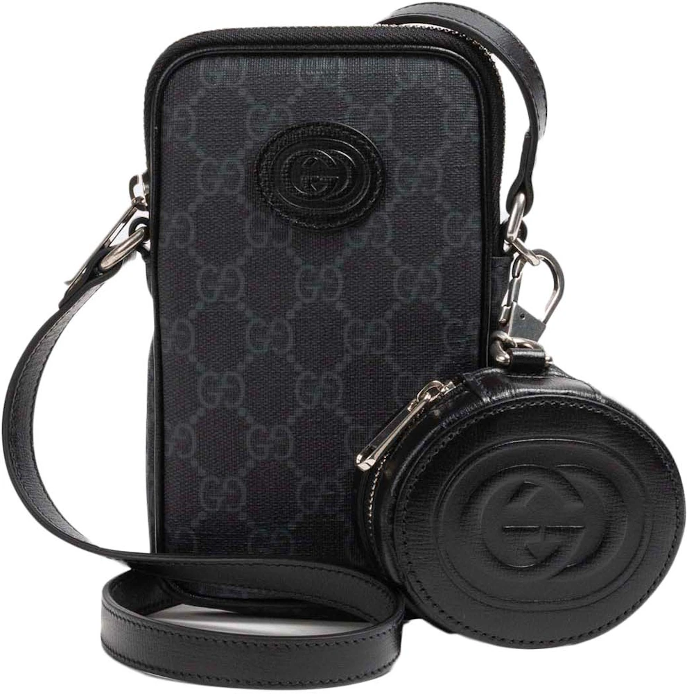 Gucci Interlocking G Mini Bag Black/Grey in Canvas with Palladium-tone - US