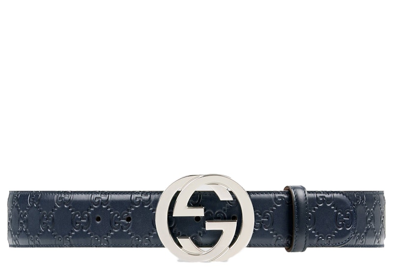 Royal blue store gucci belt