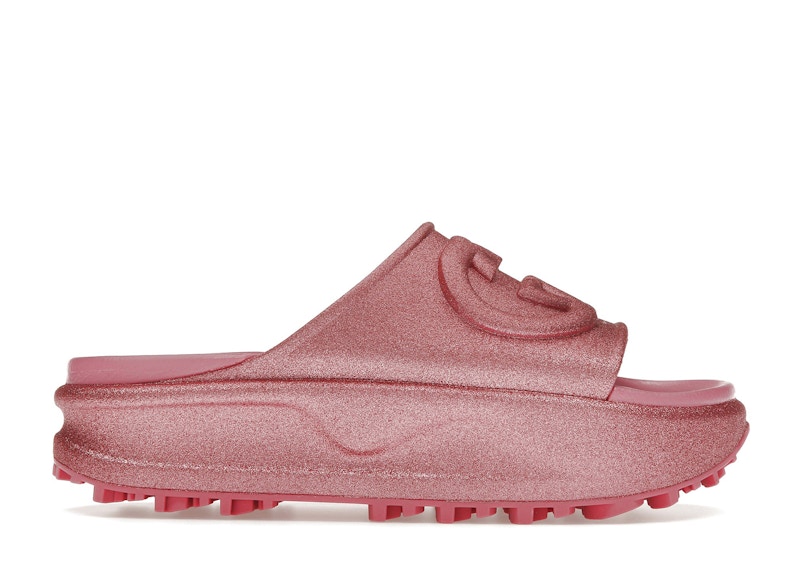 Pre-owned Gucci Interlocking G Slide Metalic Rose (women's) Sneakers In Pink