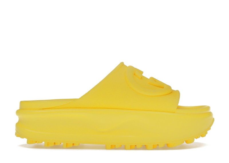 Pre-owned Gucci Interlocking G Slide (women's) Sneakers In Yellow