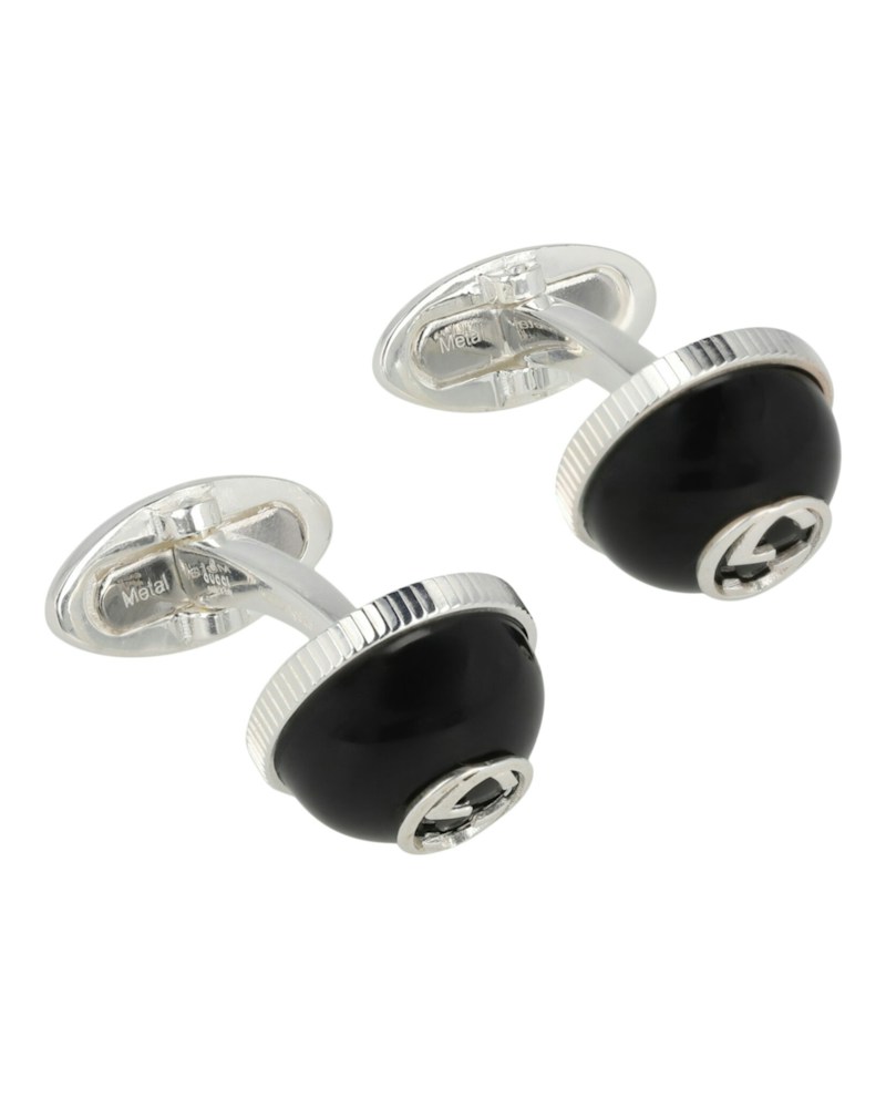 Gucci Interlocking G Sterling Silver Cufflinks Silver