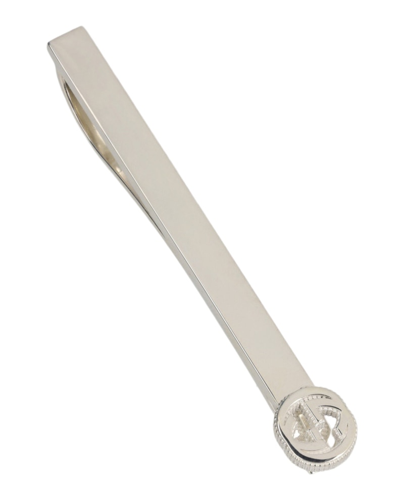 Gucci Interlocking G Tie Bar Silver