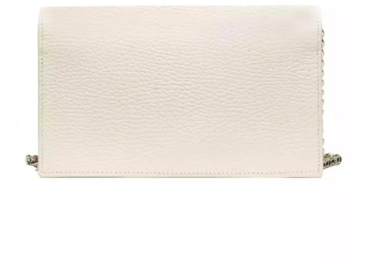 Gucci Interlocking GG Chain Crossbody Bag White in Leather with Gold ...
