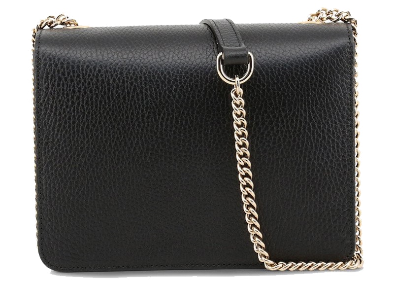 Interlocking gg black cheap leather crossbody bag