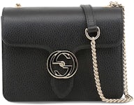 Gucci Interlocking G Medium Dollar Top Handle Bag w/ Strap - Red Handle Bags,  Handbags - GUC1287562