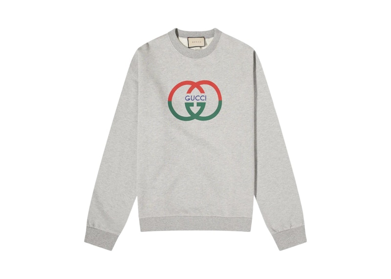 Gucci Interlocking Logo Crewneck Sweatshirt Grey