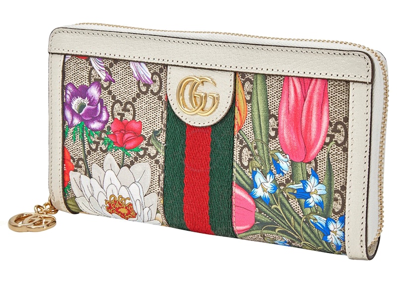 gucci flower print wallet