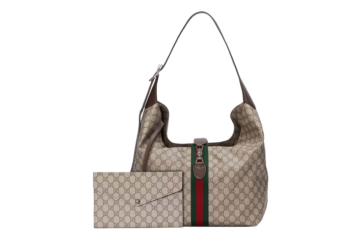 Pre-owned Gucci Jackie 1961 Small Shoulder Bag Beige/ebony