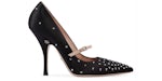 Gucci Jodie Embellished Satin Pumps Negro (de mujer)