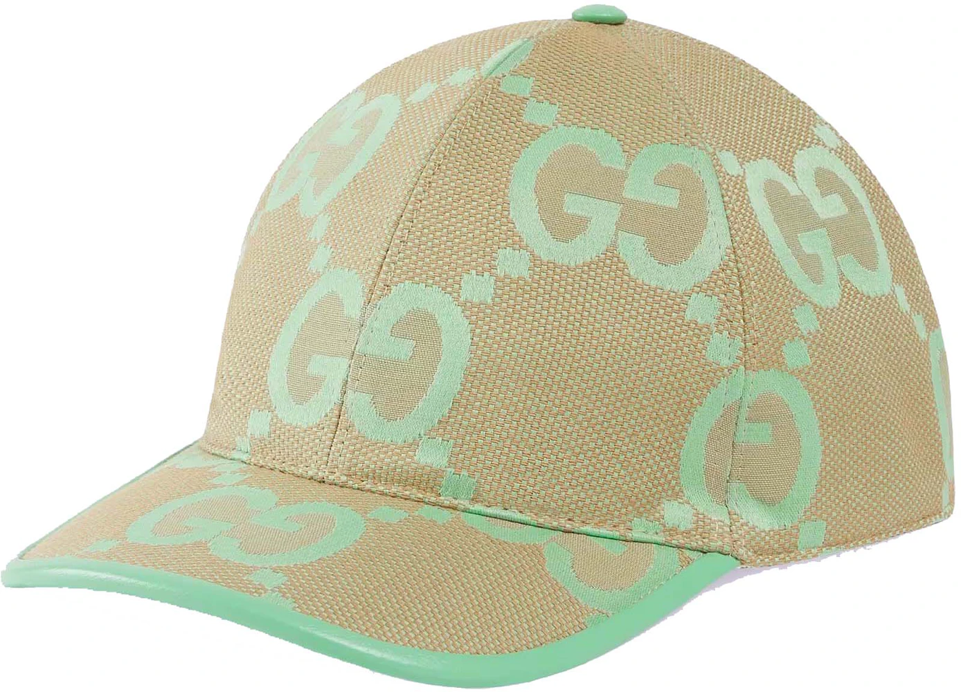 Gucci Jumbo GG Baseball Hat Beige/Green Mint - SS23 - US