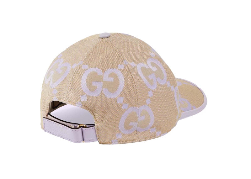 Gucci Jumbo GG Baseball Hat Beige/Lilac