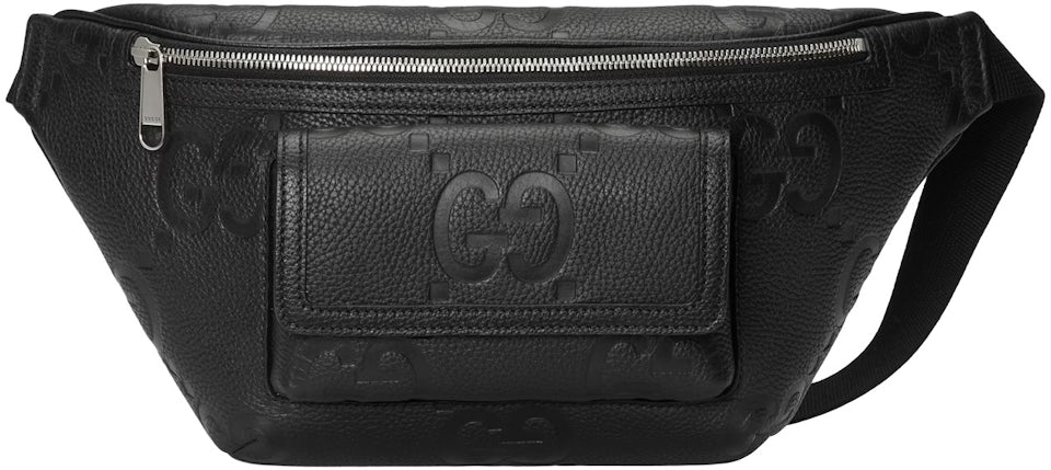Jumbo GG briefcase in black leather