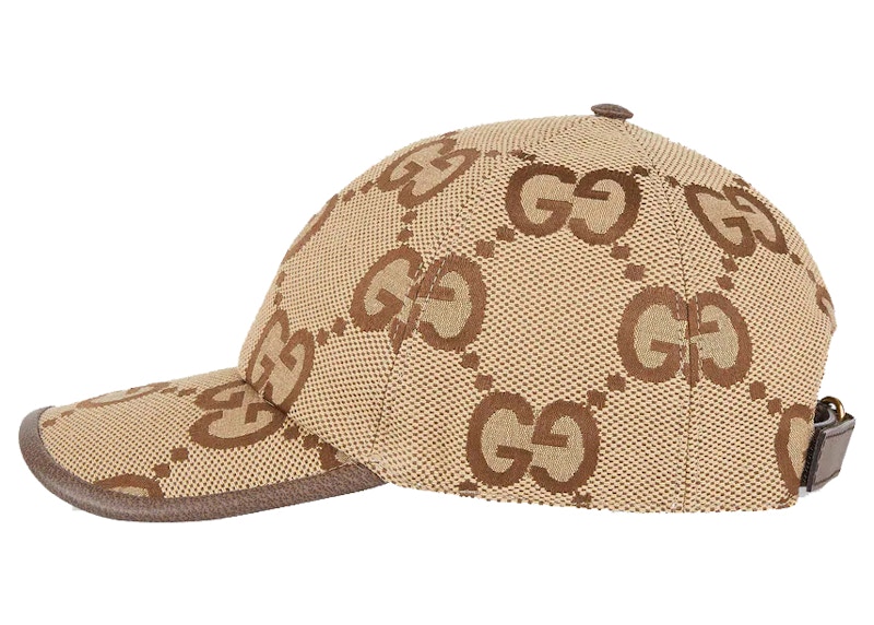 Gucci Jumbo Gg Canvas Baseball Hat Camel/Ebony