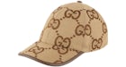 Gucci Jumbo GG Canvas Baseball Hat Camel/Ebony
