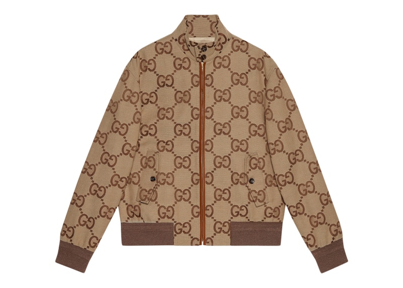 Gucci Jumbo GG Canvas Jacket Beige/Ebony Men's - SS22 - US