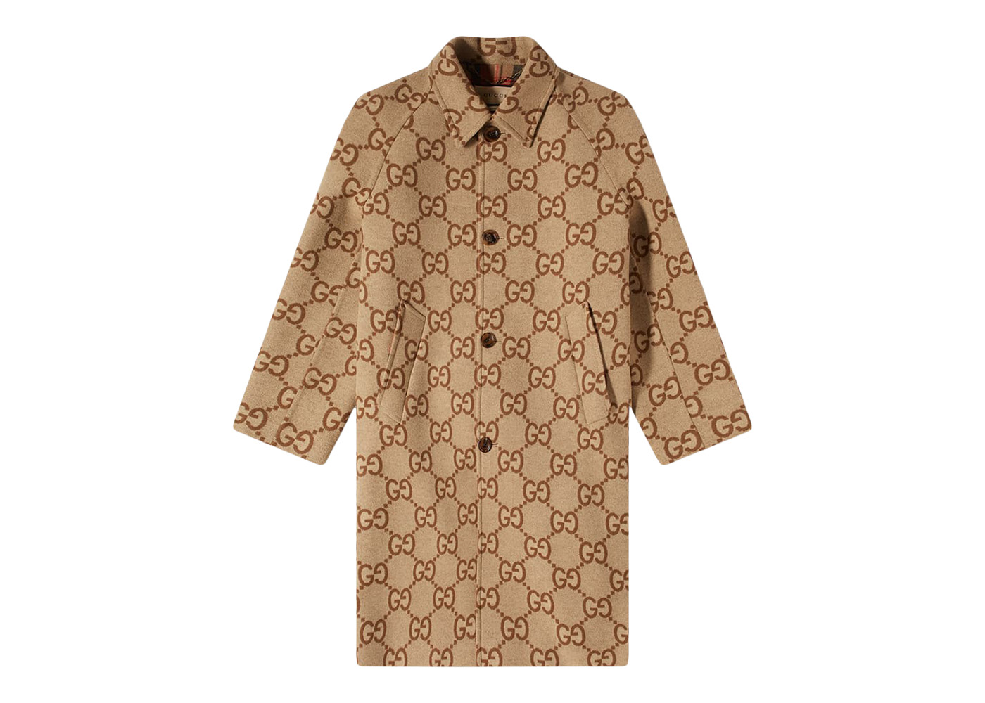 Gucci Jumbo GG Canvas Wool Car Coat Camel Men's - SS23 - US