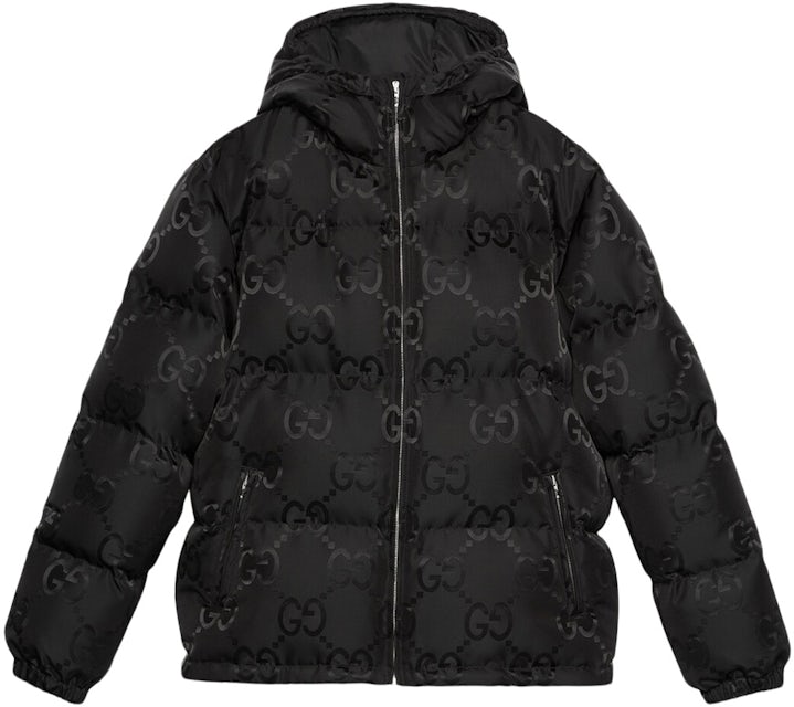 Gucci x The North Face Beige Cotton Canvas Logo Monogram Hooded Puffer  Jacket S Gucci