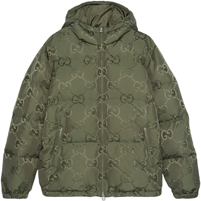 Gucci Jumbo GG Nylon Canvas Goose-Down Jacket Green - AW22 - GB
