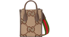 Gucci Jumbo GG Tote Bag Mini Camel/Ebony