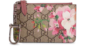 Gucci D Ring Key Case Blooms GG Pink/Brown