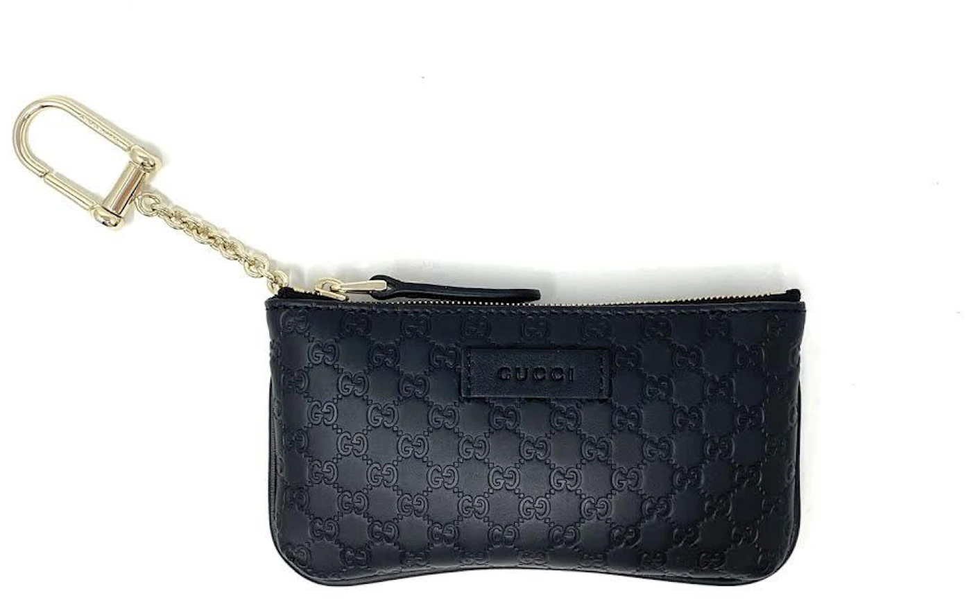 Gucci Key Pouch Microguccissima Black in Calfskin with Gold-tone - US