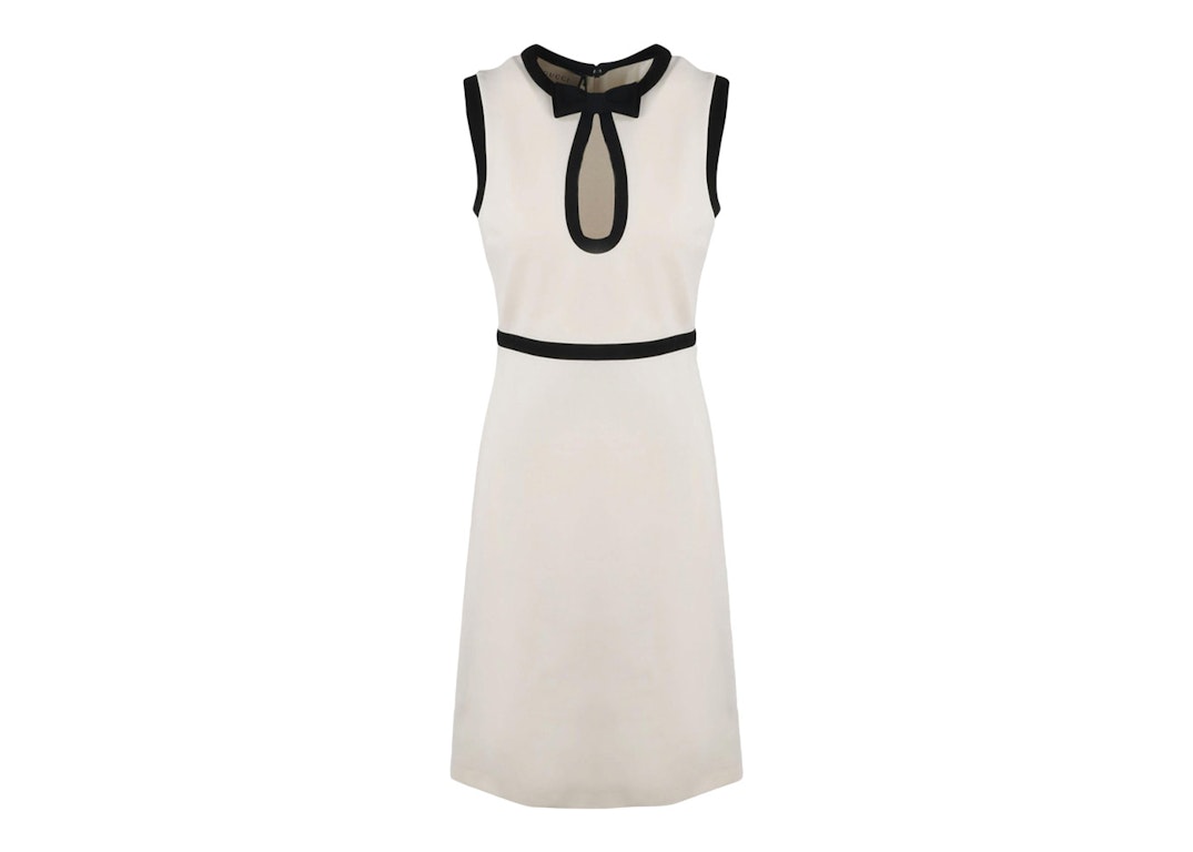 Pre-owned Gucci Keyhole Cut-out Pencil Dress White