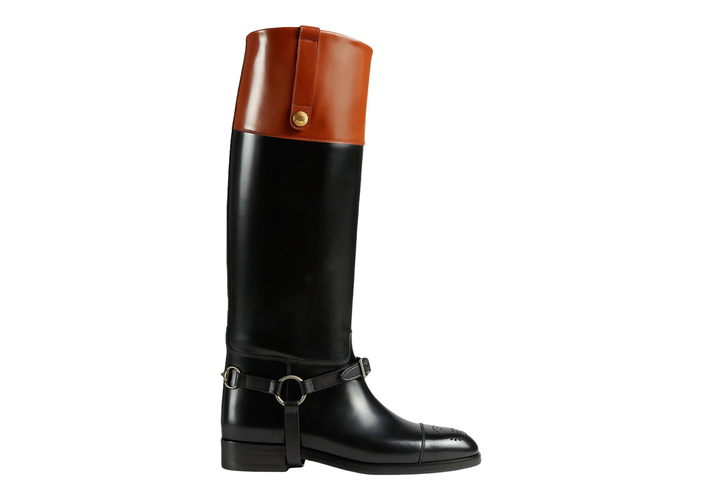 Gucci Knee-High Boot Black Harness Leather - 674670 DS8J0 1079 