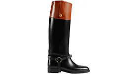 Gucci Knee-High Boot Black Harness Leather