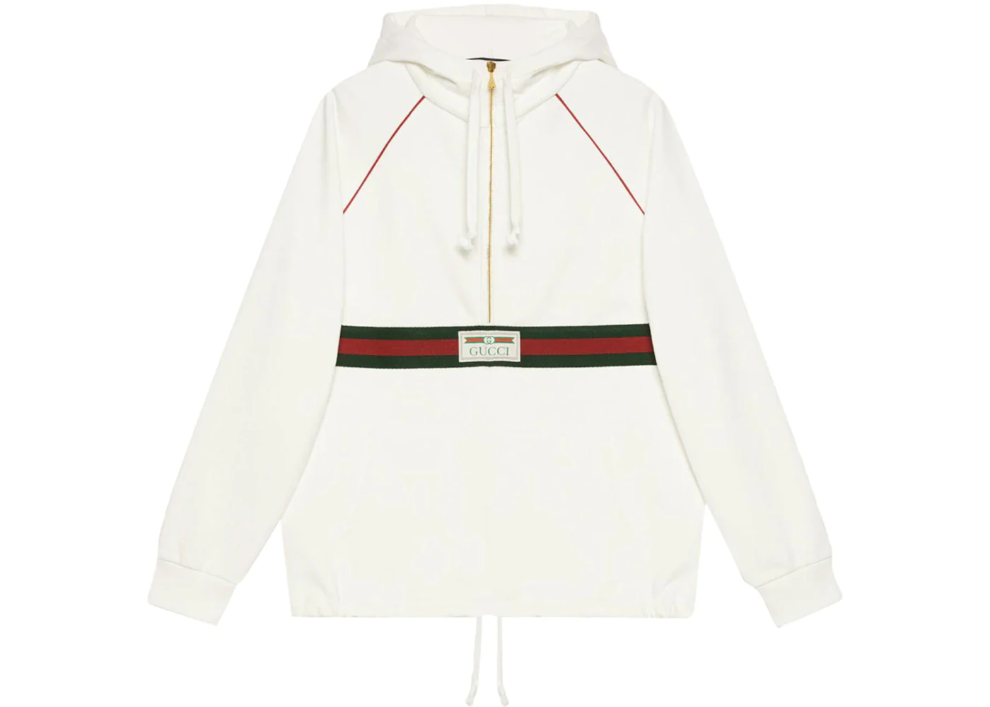 Cotton canvas windbreaker with gucci label Clearance