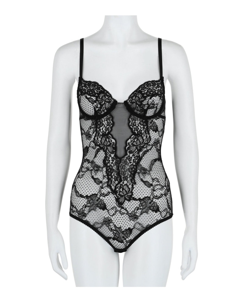 Pre-owned Gucci Women's  Lace Bodysuit In Black