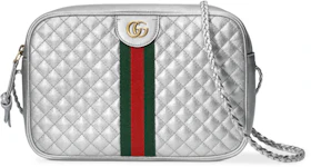 Gucci Laminated Shoulder Bag Small Silver