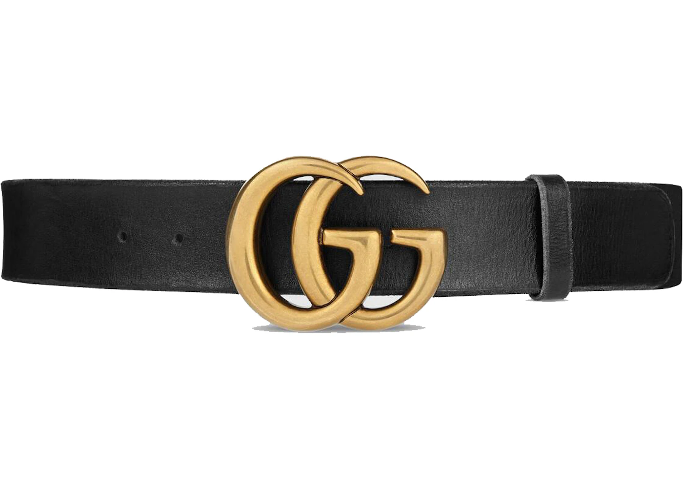 Gucci Leather Belt with Double G Buckle 1.5 Width Black in Faded ...