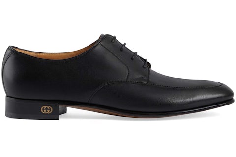 Chaussures à lacets en cuir Gucci Noir Homme Style 723610 U7J00