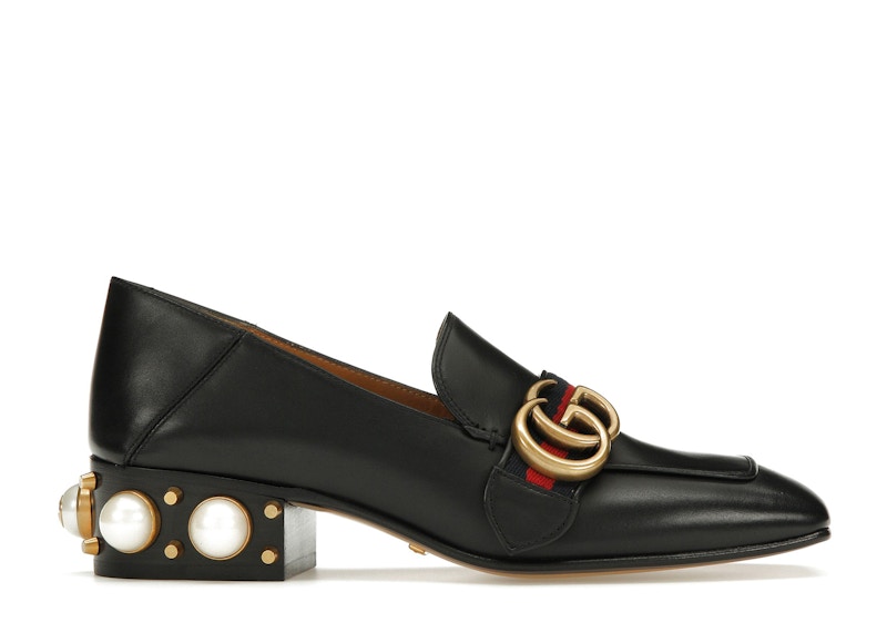 Gucci Leather Mid-Heel Loafer Black (Women's) - 423559 DKHC0 1061 - US