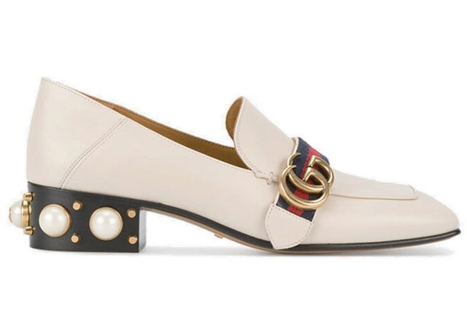 Gucci Vintage Gold Braid Heeled Loafers – Recess