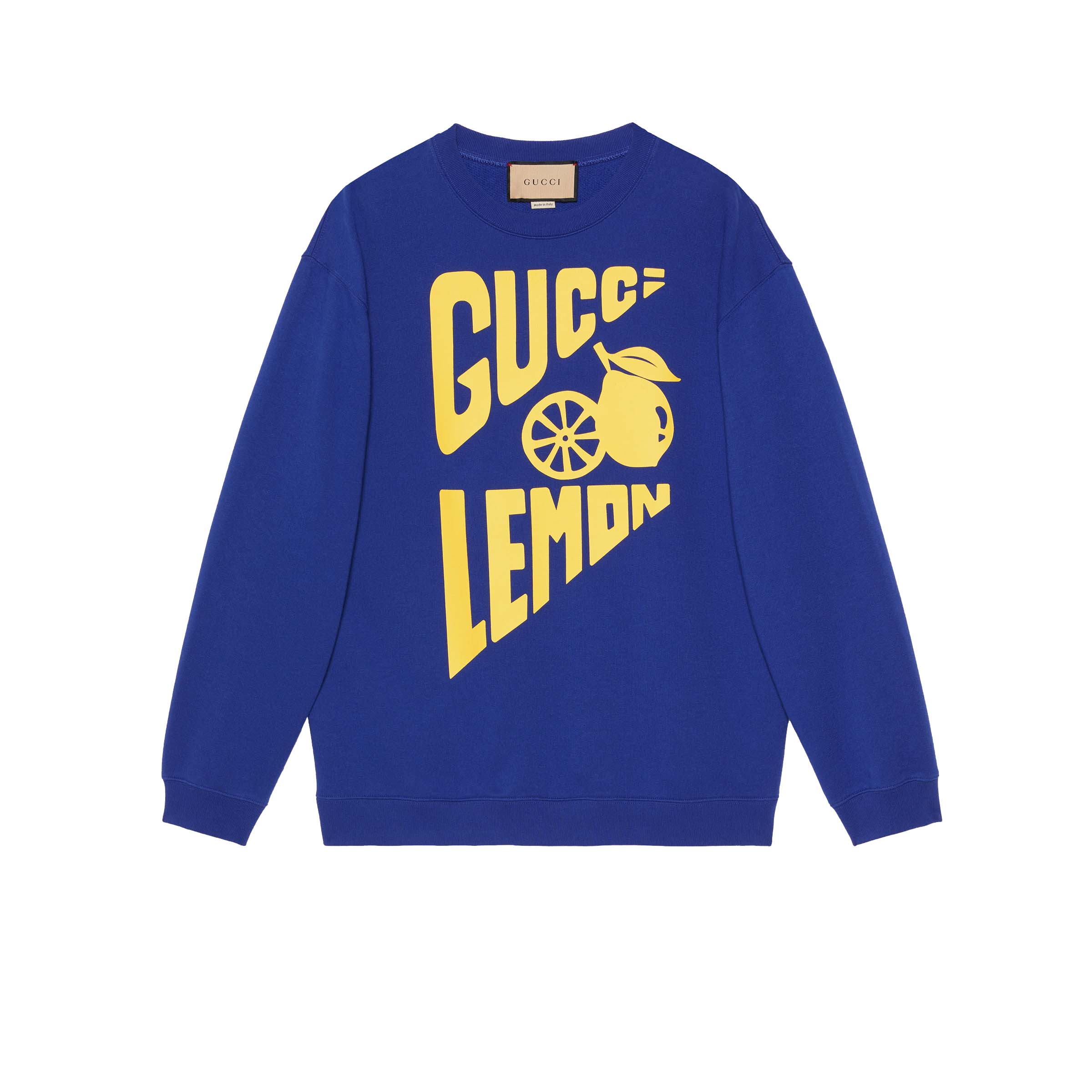 Gucci Lemon Print Sweatshirt Blue