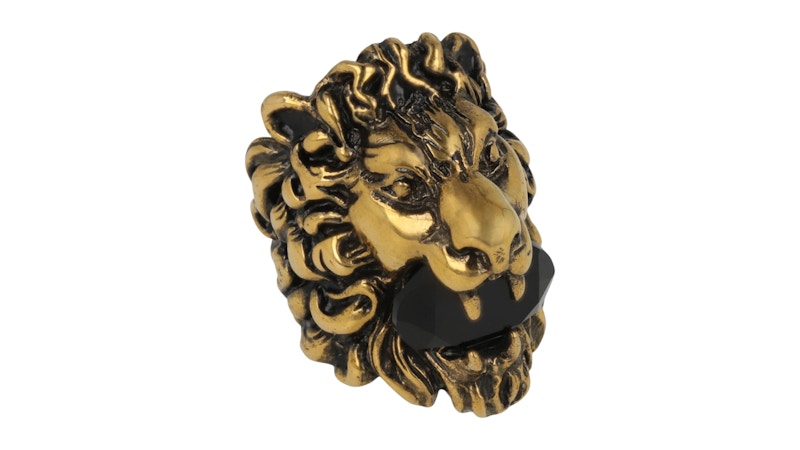 Gucci Lion Head Ring Gold